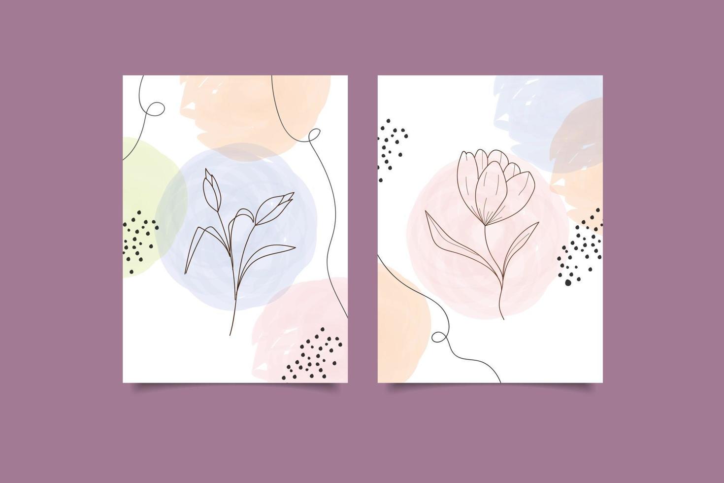 set of abstract minimalst hand drawn cover collection vector