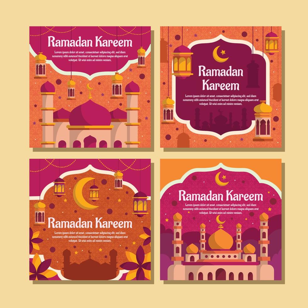 Ramadan Kareem Social Media vector