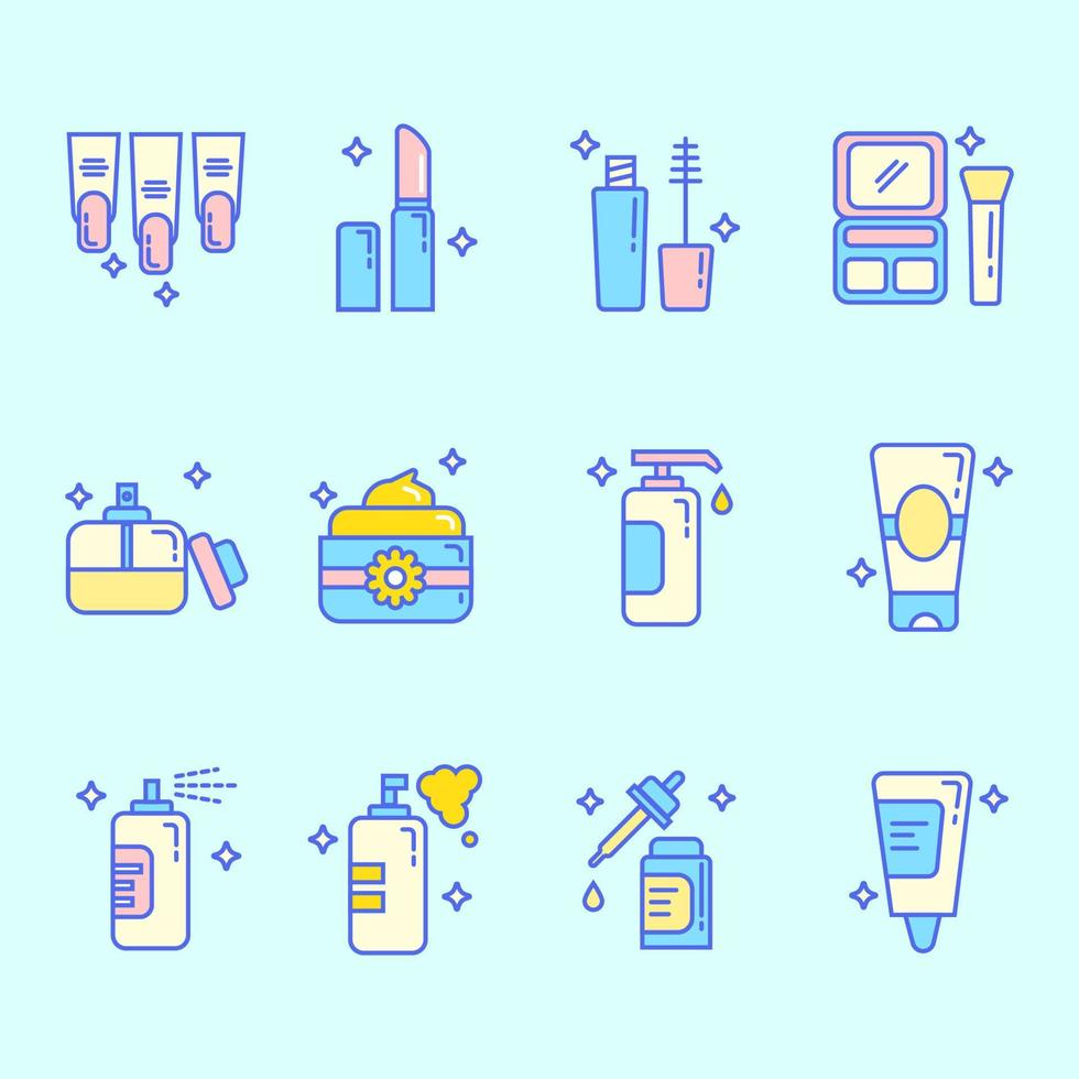 Beauty Skin Care Icons Pack vector