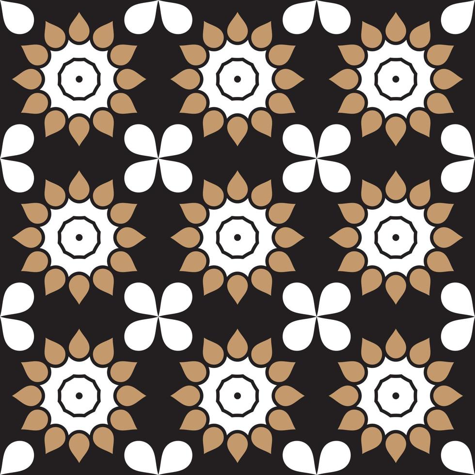 Vintage ceramic mosaic tile seamless pattern vector