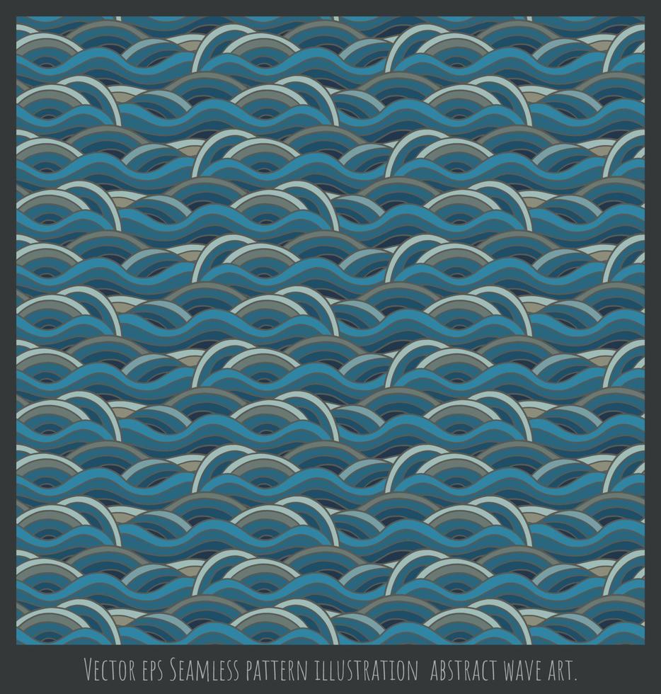Vector eps Seamless pattern illustration  abstract wave art