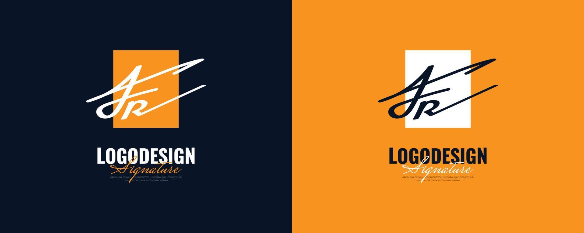 diseño inicial del logotipo f y r en un estilo de escritura elegante y minimalista. logotipo o símbolo de la firma fr para bodas, moda, joyería, boutique e identidad comercial vector