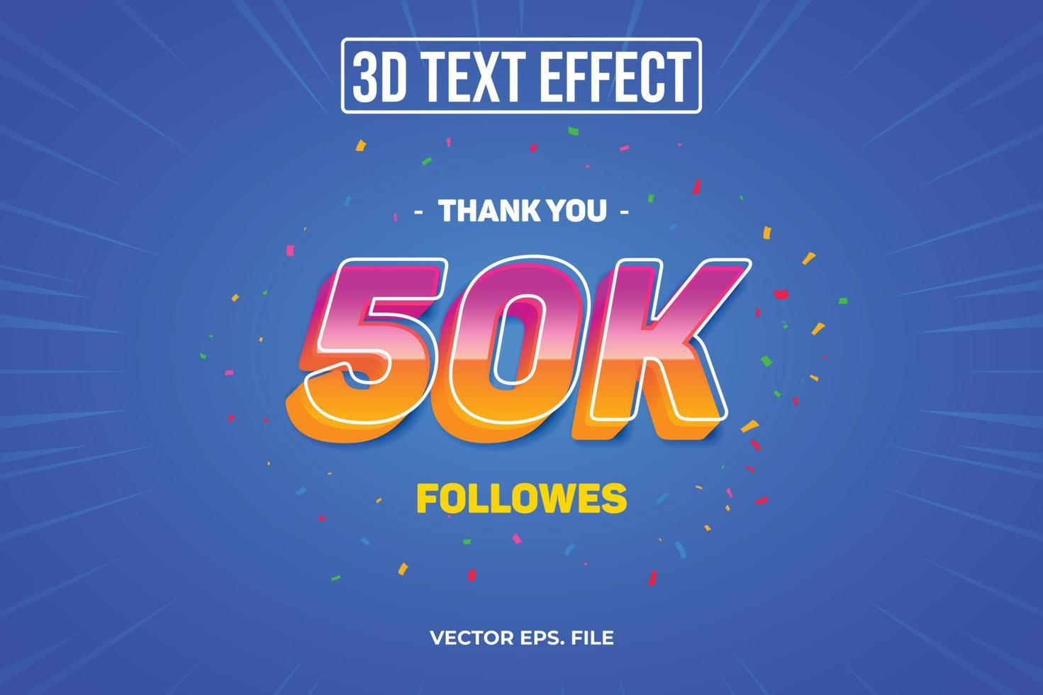 50k efectos especiales de texto 3d editables vector