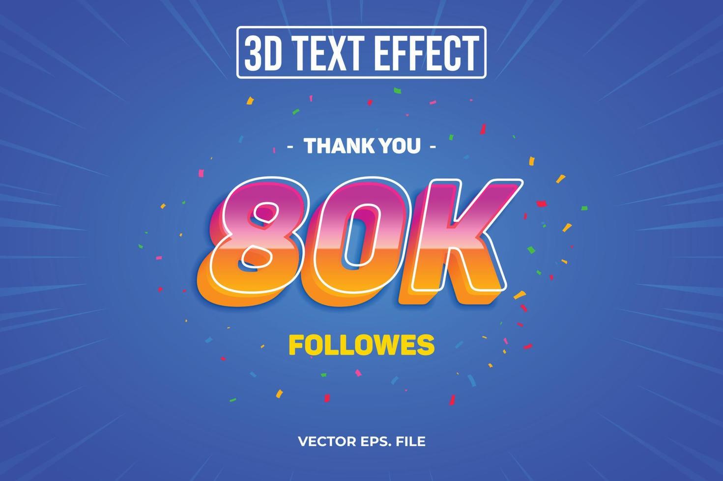 80k efectos especiales de texto 3d editables vector
