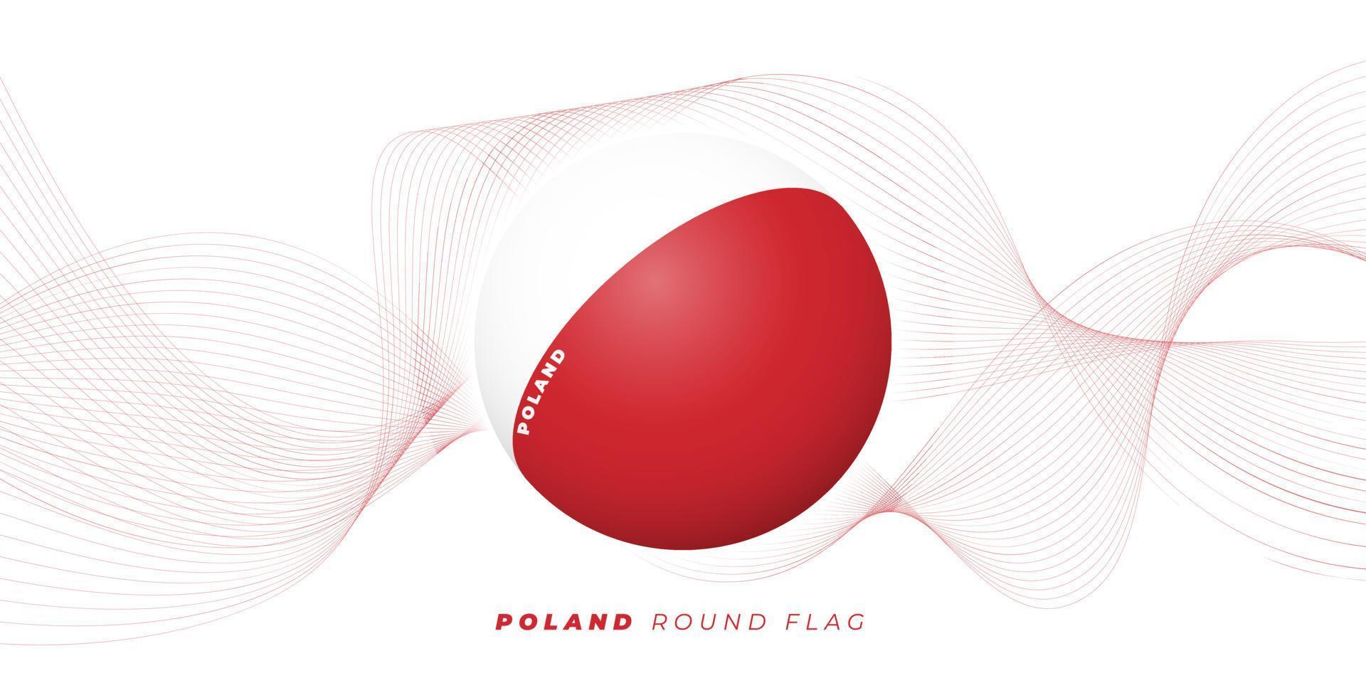 Poland Round flag Vector illustration. Poland Independence day design.