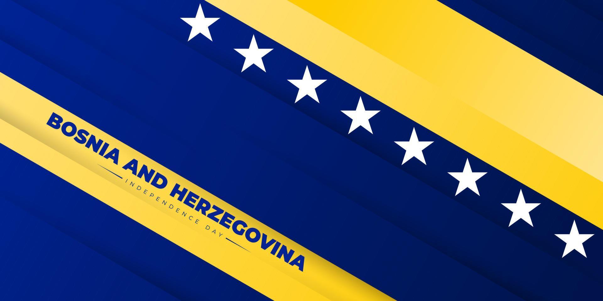 Bosnia and herzegovina flag background. Bosnia and herzegovina Independence day template. vector