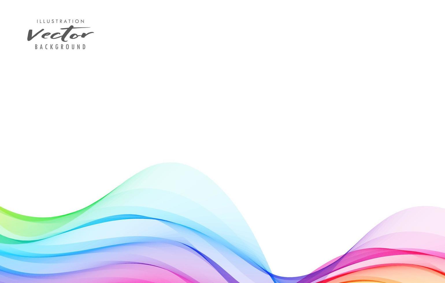 background with wavy colored lines vector