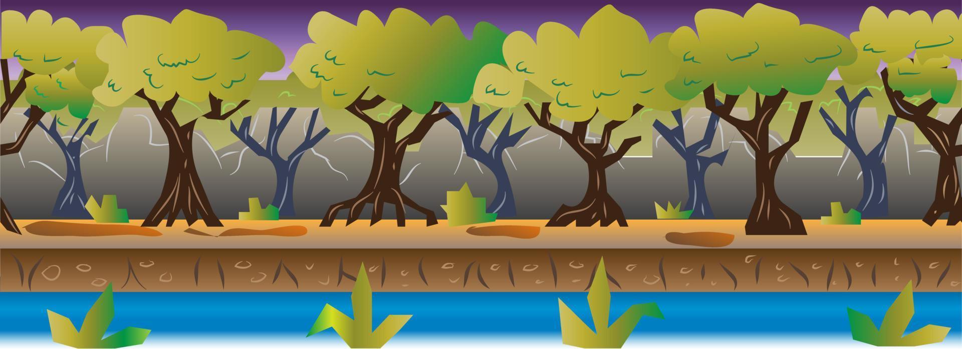 Forest Game Background vector