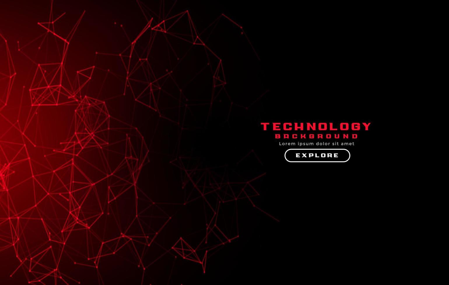 abstract technology background with red lights vector