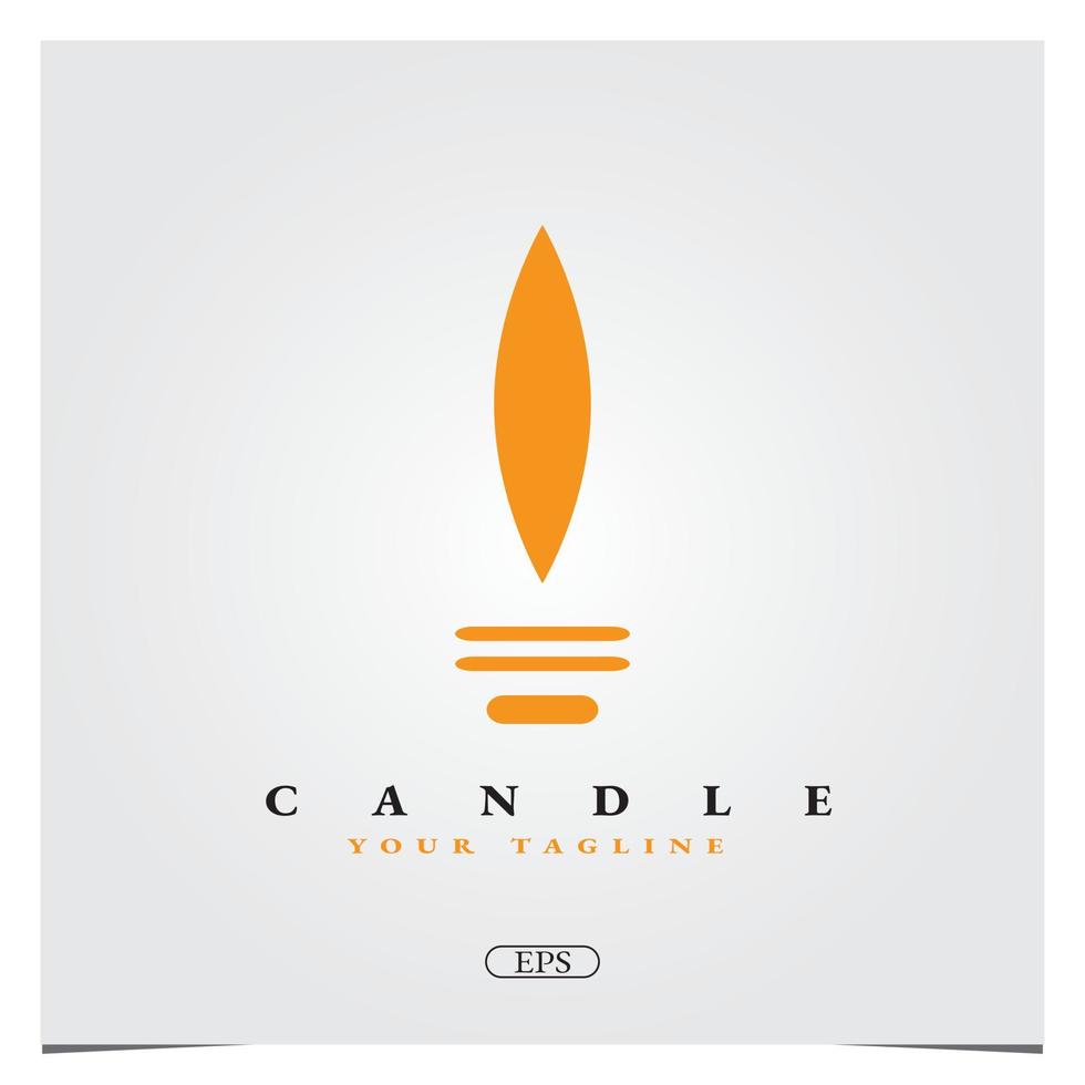 candle logo premium elegant template abstract vector eps 10