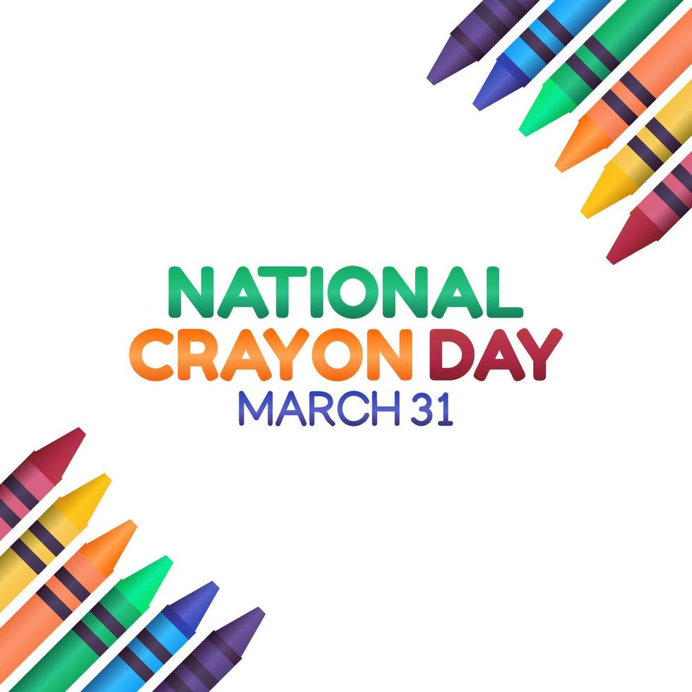 gráfico vectorial del día nacional del crayón bueno para la celebración