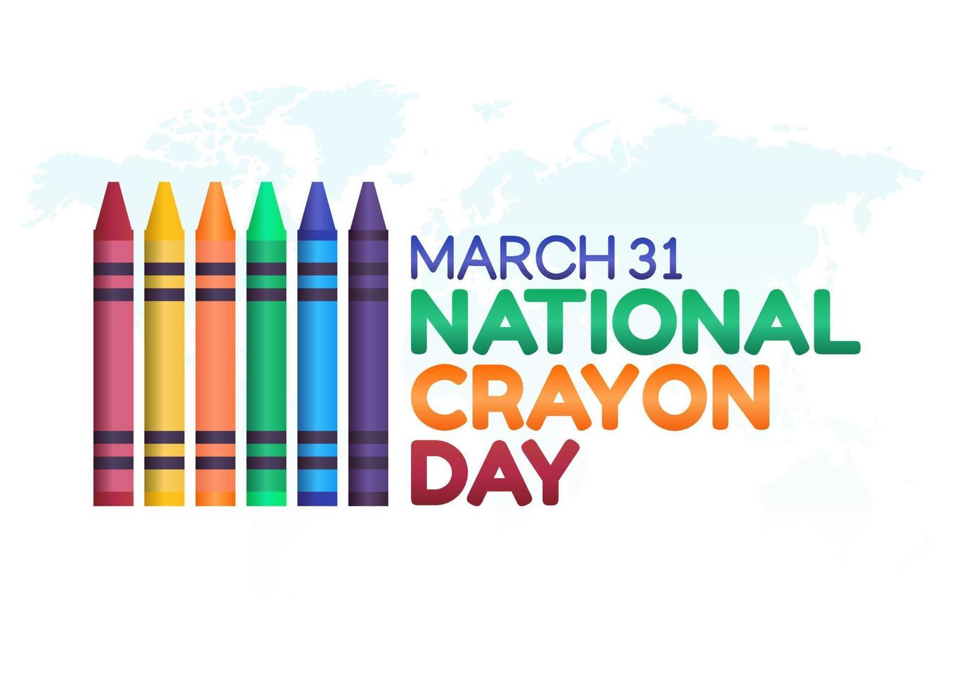 vector graphic of national crayon day good for national crayon day