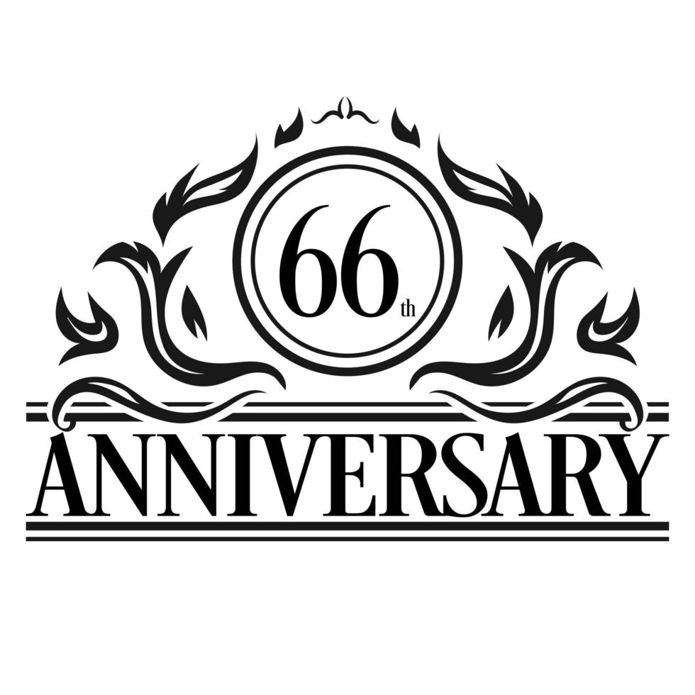 Luxury Anniversary Logo. Vintage vector illustration