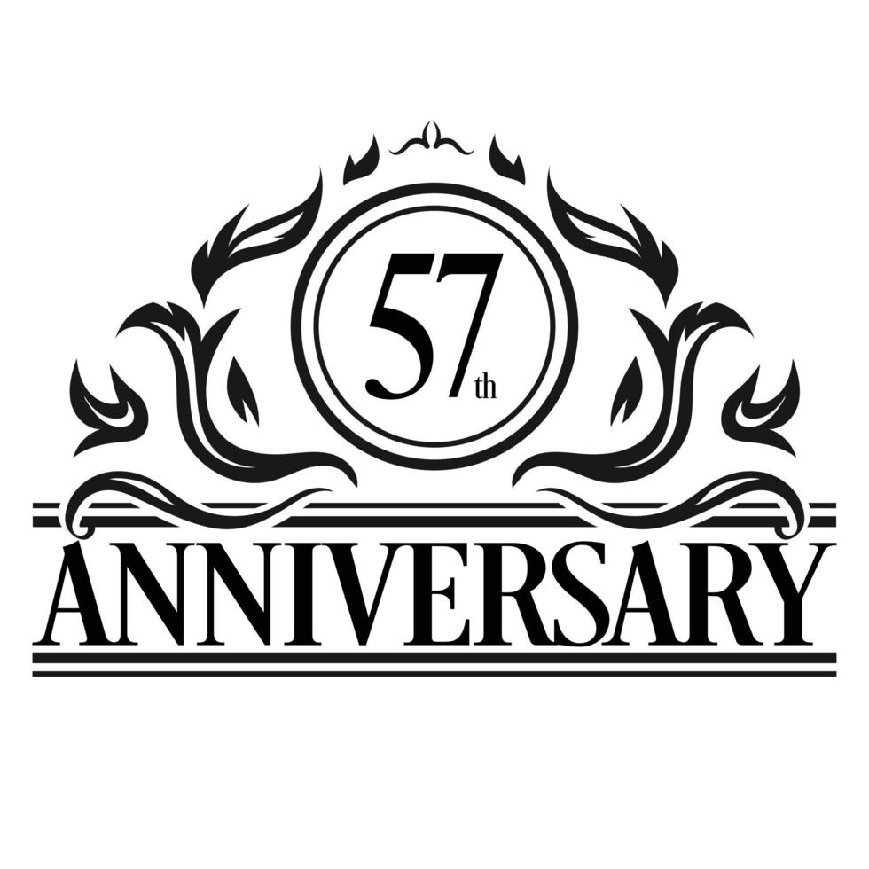 Luxury Anniversary Logo. Vintage vector illustration