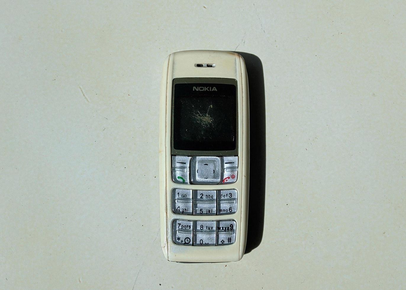 Cianjur Regency, West Java, Indonesia on March 13, 2022, Old Mobile Phone. photo
