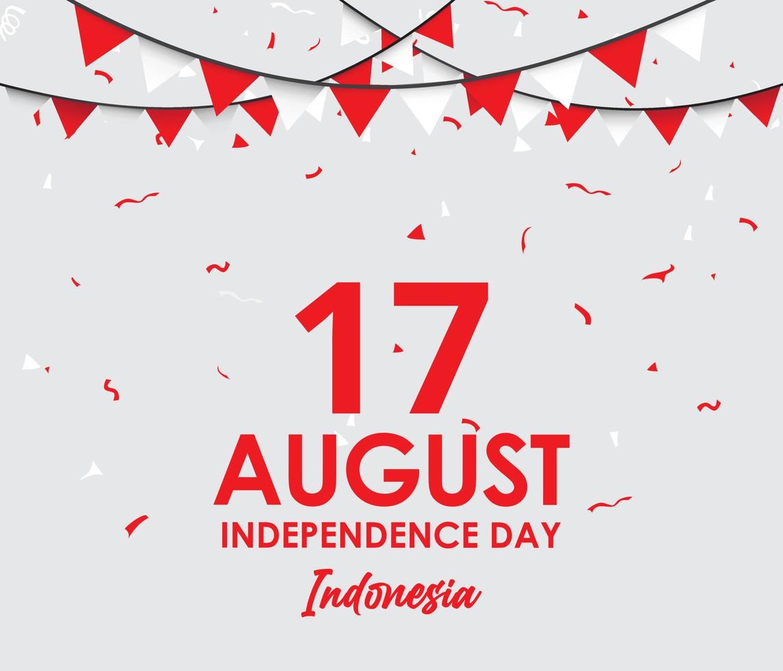 Template 17 August Independence day of indonesia design illustration vector