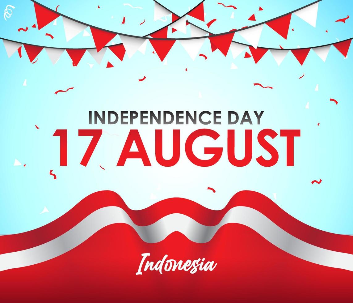 Independence day of Indonesia design illustration vector