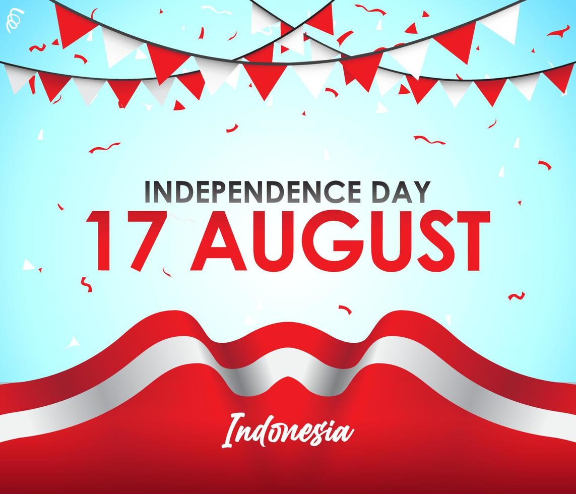 ilustración de diseño del día de la independencia de indonesia vector