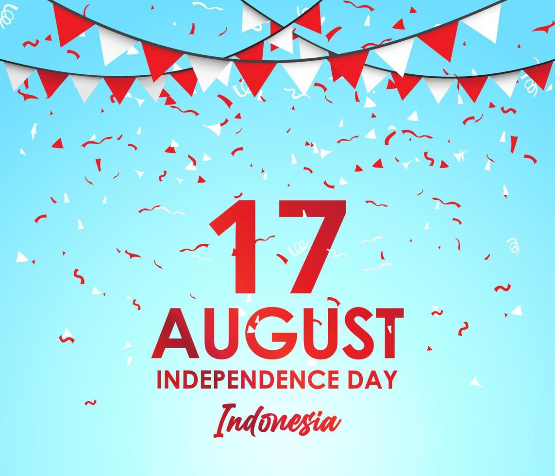 Independence day of Indonesia design illustration vector