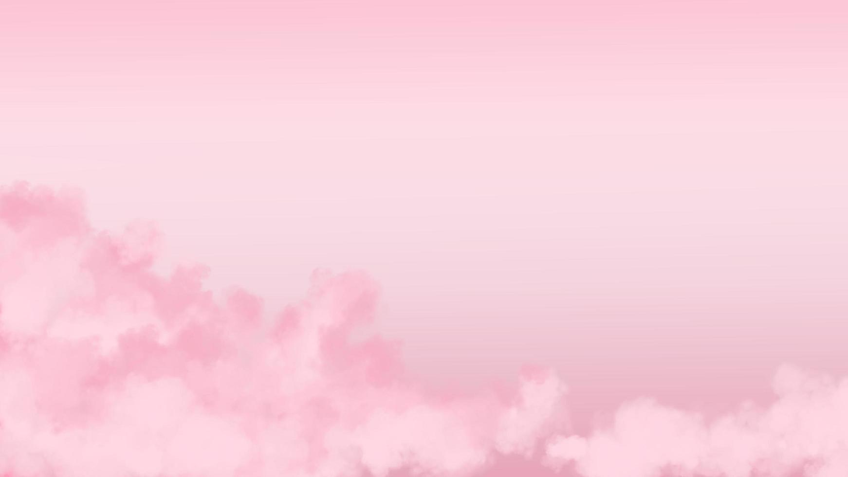 ilustración realista de nubes esponjosas rosas. dulce fondo para su contenido como el día de san valentín, boda, amor, pareja, romance, romántico, tarjeta de felicitación, invitación, promoción, publicidad, etc. foto