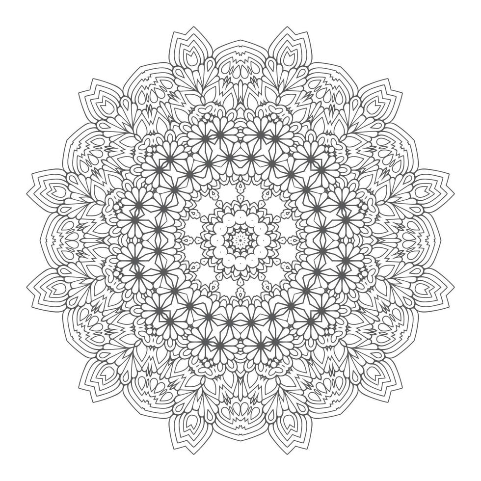 beautiful line art mandala vector