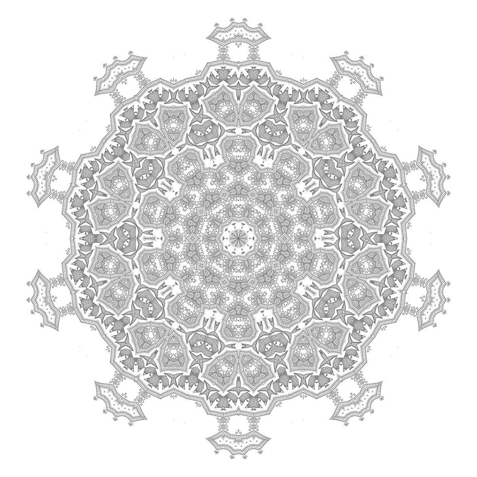 beautiful line art mandala design vector