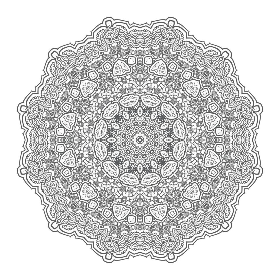 hermoso vector de mandala de arte de línea para el diseño