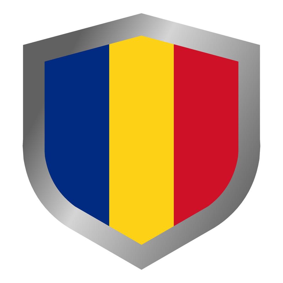 Romanian flag shield vector