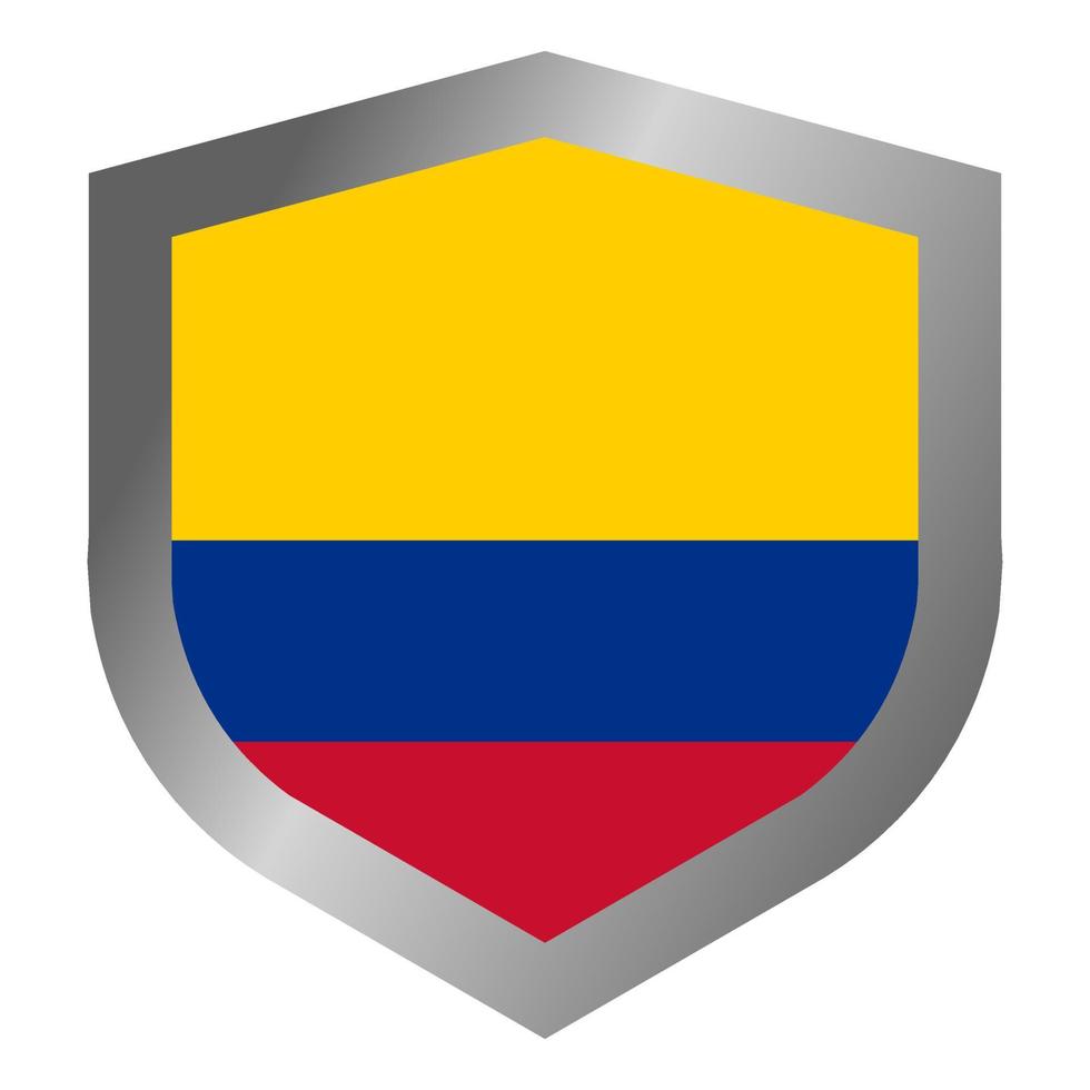 Colombian flag shield vector