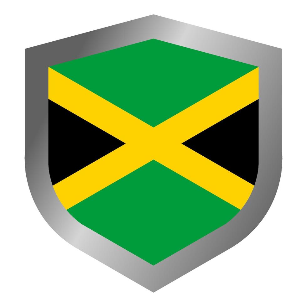 Jamaican flag shield vector