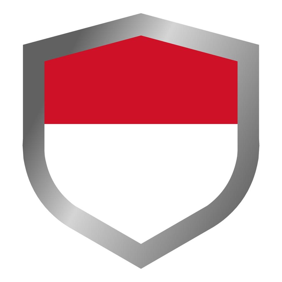 Monaco flag shield vector