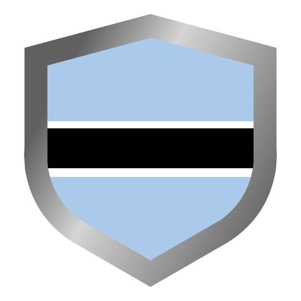Botswana flag shield vector