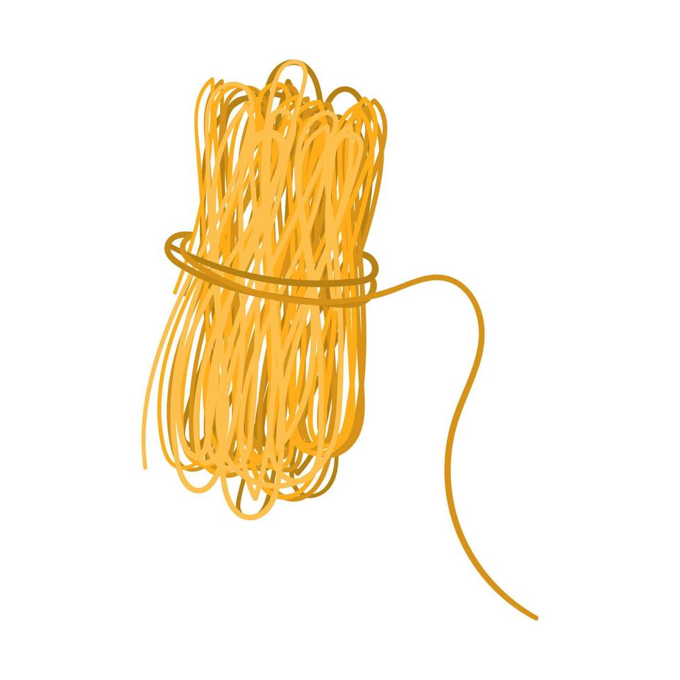 A skein of garden rope or carelessly coiled thread. flat style.Isolated on a white background. vector