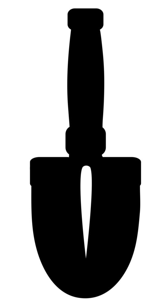 Shovel single silhouette construction tool icon for design vector