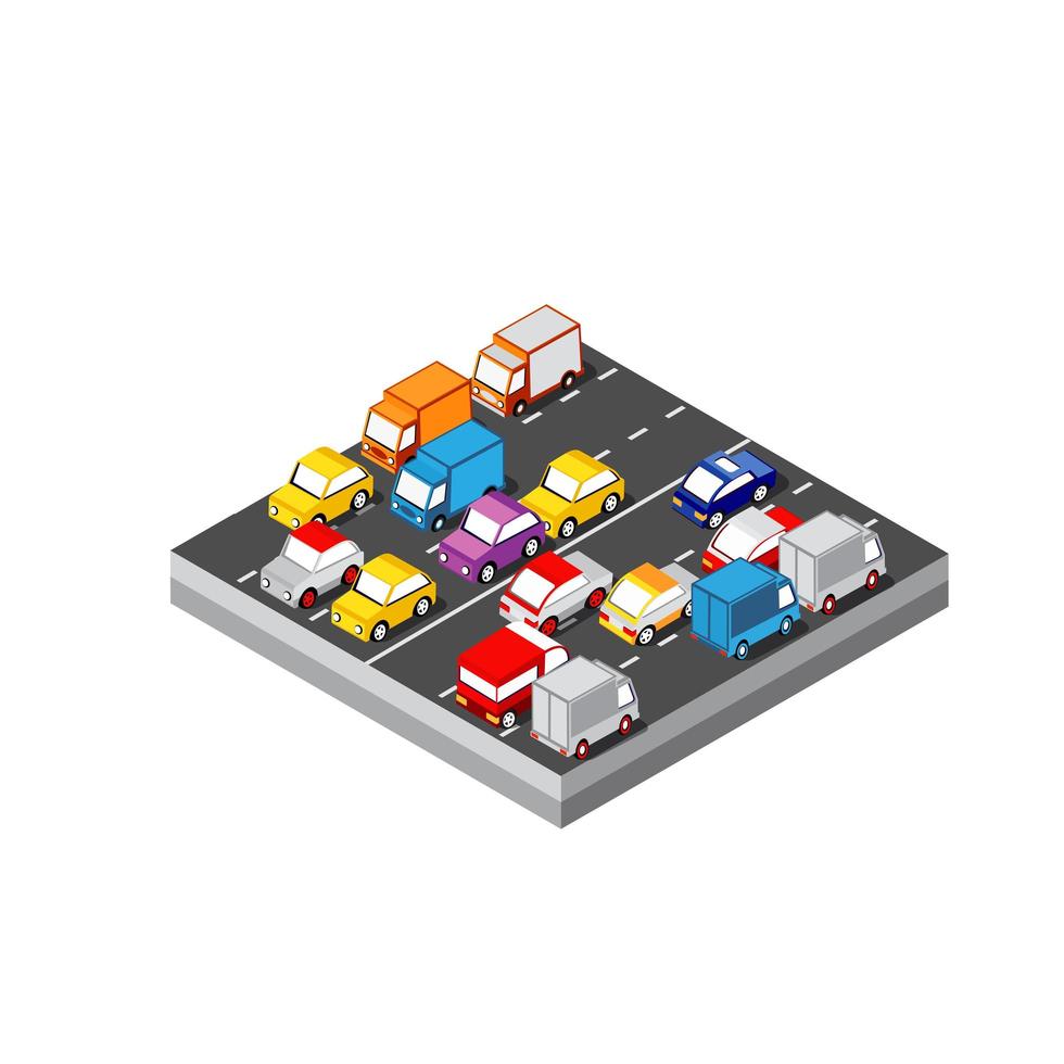 Isometric 3d automobile vector