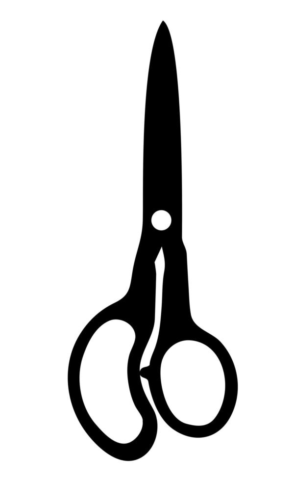 Scissors single silhouette construction tool icon for design vector