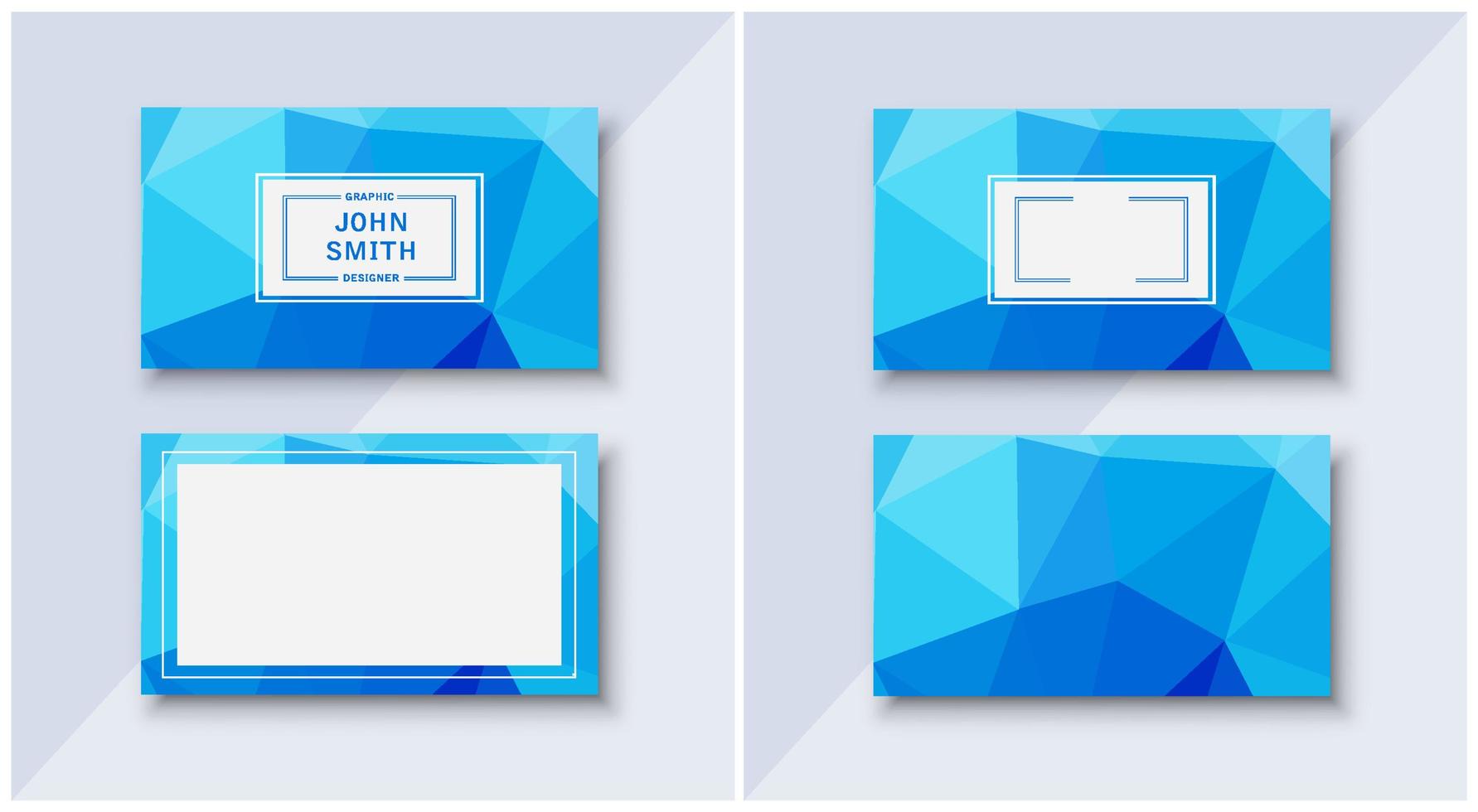 Business card templates blue businesslike vector