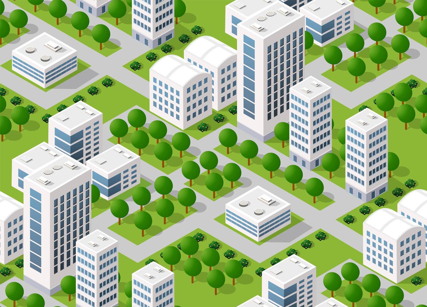 Urban isometric area vector