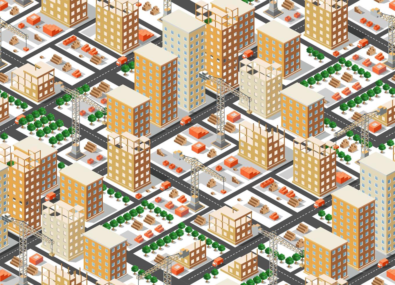 Seamless urban plan vector