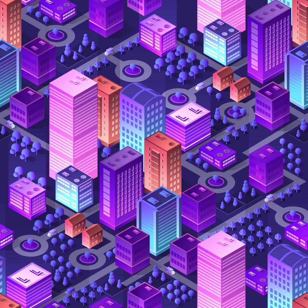 Seamless urban plan vector