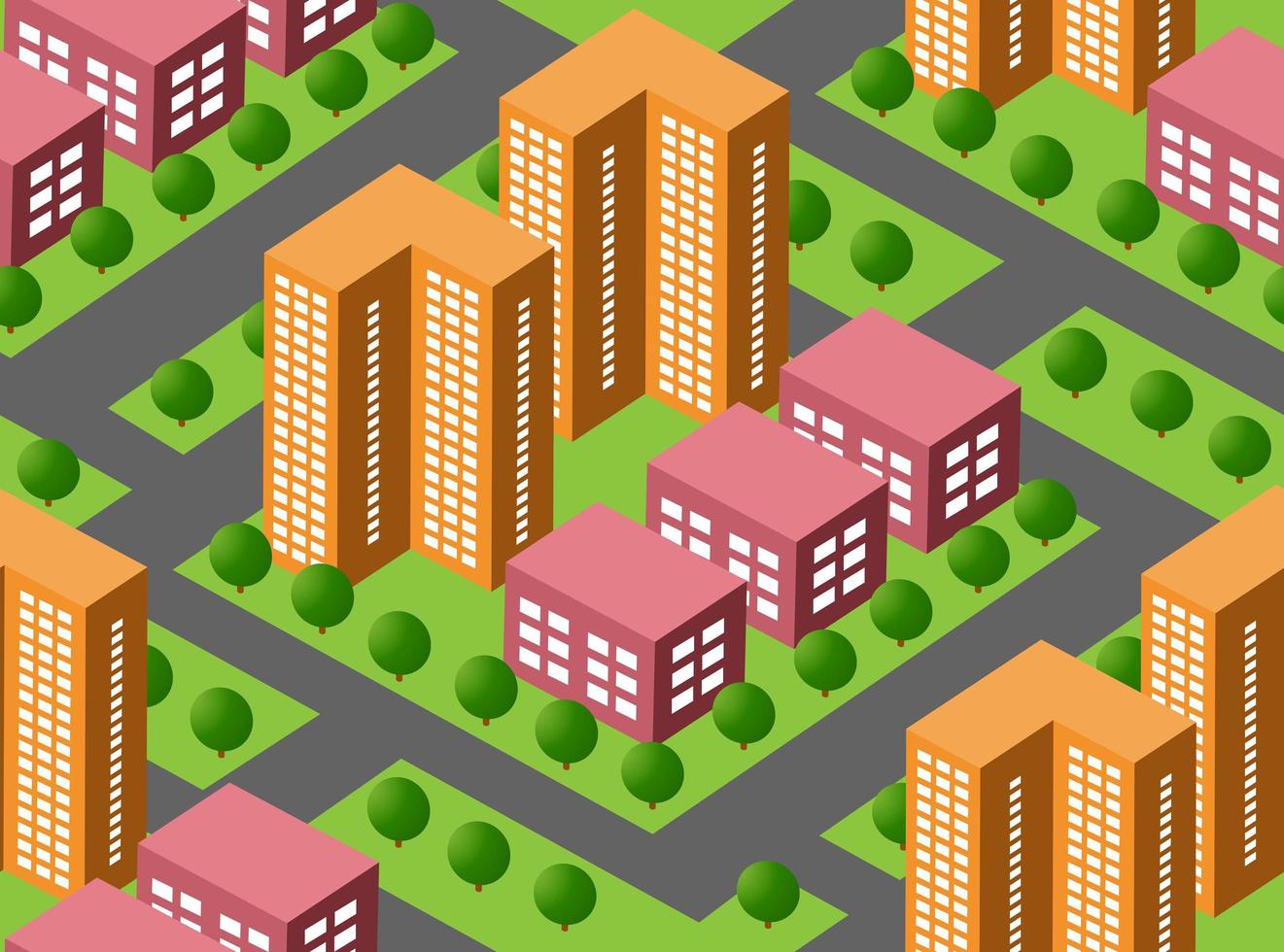 Seamless urban plan vector