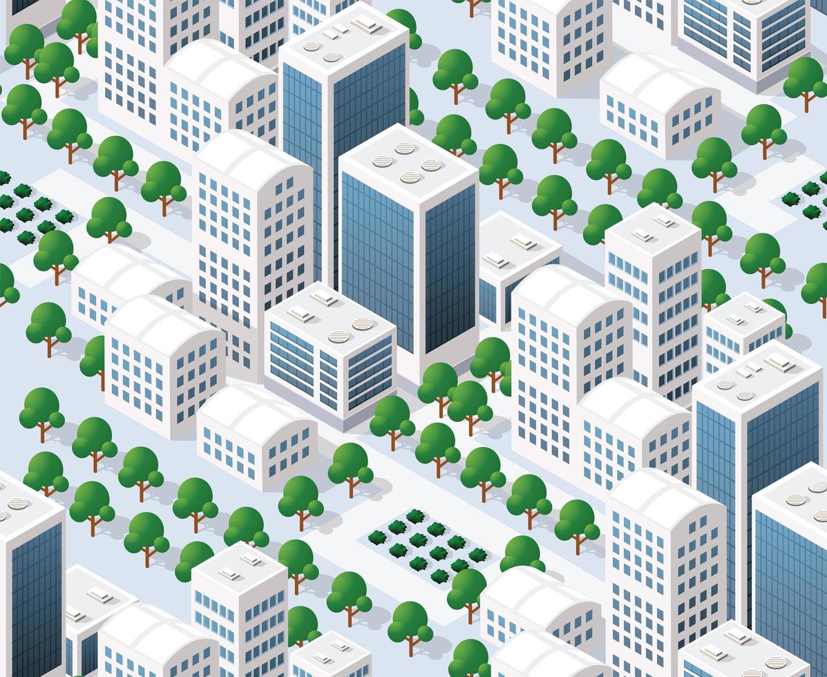 mapa de patrón de plan urbano sin costuras vector