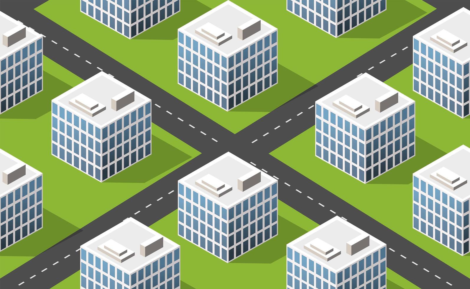 Urban isometric area vector