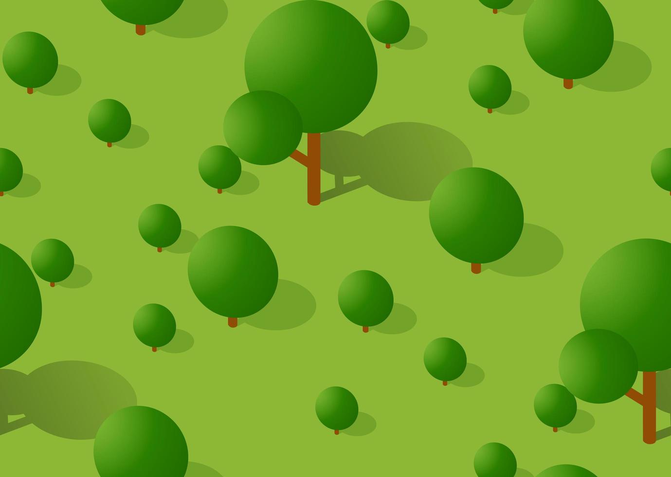 fondo de mapa de patrón de bosque transparente. paisaje de estructura botánica verde isométrica del parque de árboles vector