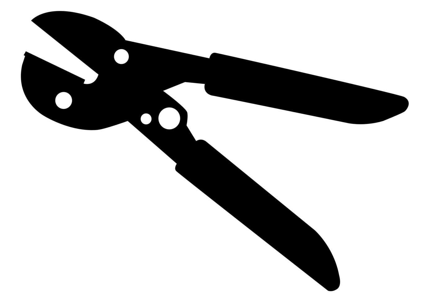 Side cutters single silhouette construction tool icon for design vector