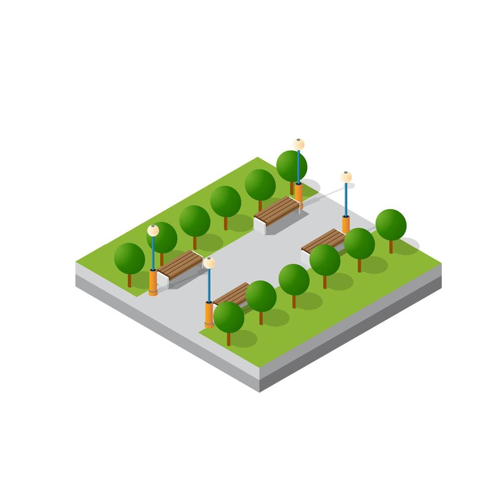 bloque de módulo isométrico vector