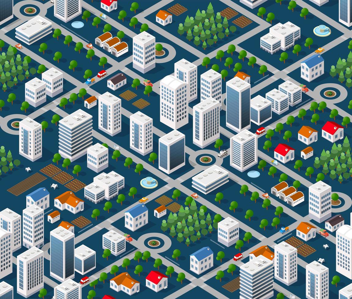 Seamless urban plan vector