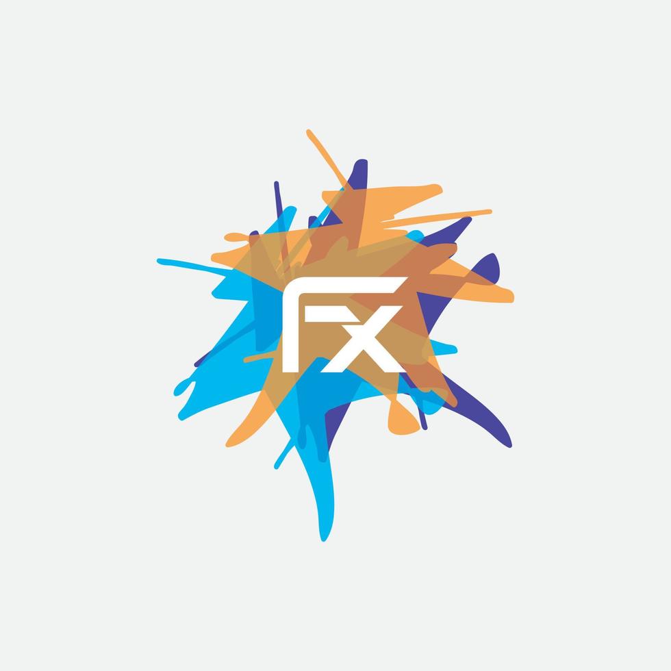 FX letter logo design vector
