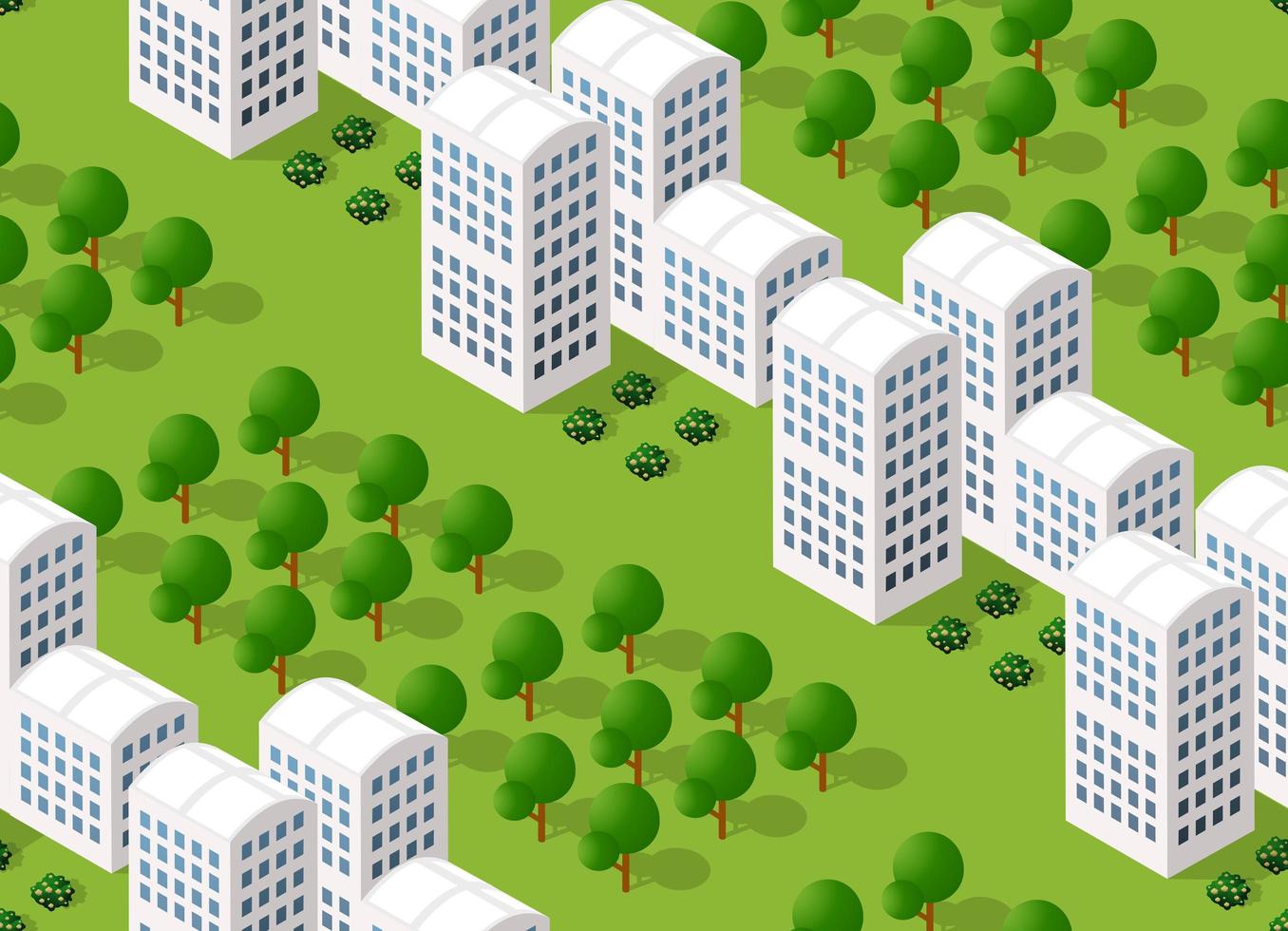 Urban isometric area vector