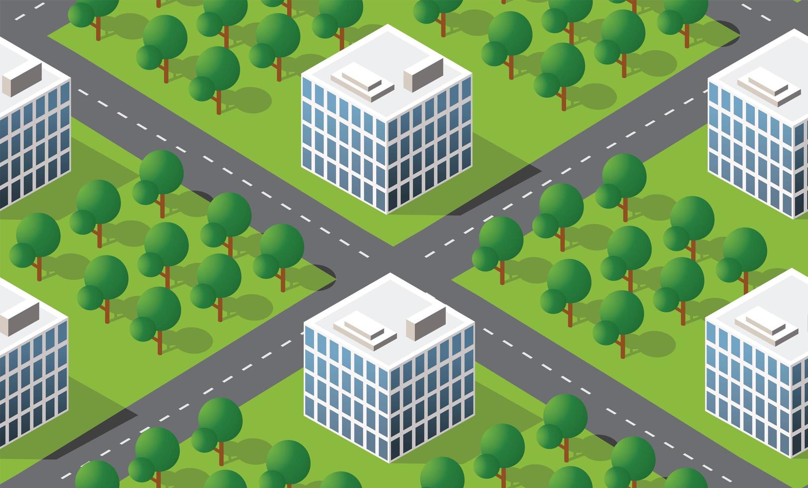 Seamless urban plan vector